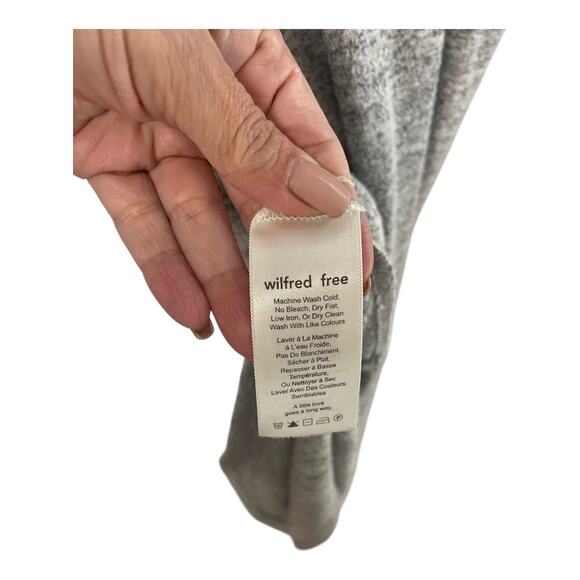 Aritzia Wilfred Free Lorelei T Shirt Dress Jersey Knit Short Sleeve Gray Size S - Picture 13 of 13